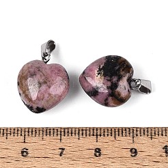 Природные подвески родонит&nbsp;G-T143-49F