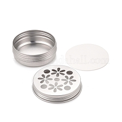 Flache runde Dosen aus Aluminium&nbsp;LS-AJEW-WH0258-141C