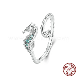 925 регулируемое открытое кольцо-манжета из стерлингового серебра с микропаве из кубических цирконий для женщин FS-WG3D7C7-01