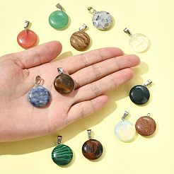 12шт 12 стиля подвески из натуральных и синтетических смешанных драгоценных камней&nbsp;G-FS0005-91