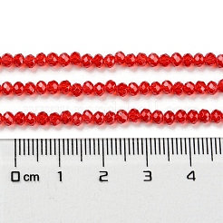 Запекание окрашенные прозрачные стеклянные бусины нити&nbsp;DGLA-A034-J2mm-B01