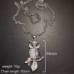 Винтажные подвески в виде совы из сплава с кристаллами и стразами&nbsp;WU5085