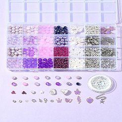 Наборы браслетов из стекла&nbsp;DIY-FS0007-17