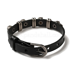 Bracelet rivets tête de mort en alliage&nbsp;BJEW-C037-03A