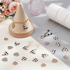 40pcs 4 styles de pendentifs en émail en alliage&nbsp;FIND-NB0007-15