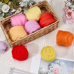 8 pieza de lana de mecha de 8 colores para diy&nbsp;DIY-CP0013-78B