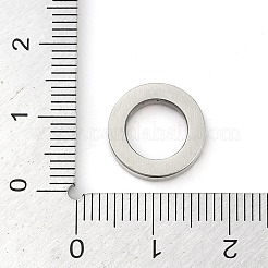 304ステンレススチールのカラフルなラインストーンのリンクリング  リング  ステンレス鋼色  13x3mm  内径：8mm&nbsp;STAS-Z082-01P-02