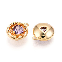 Латунные микро проложить кубического циркония подвески&nbsp;KK-N262-114C-G