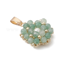 Pendentifs en aventurine verte naturelle facettée&nbsp;PALLOY-MZ01197-04
