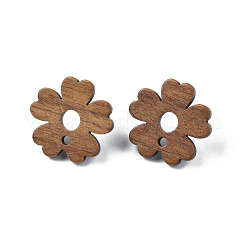 Серьги-гвоздики из орехового дерева MAK-N032-040