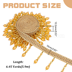 5.9 м полиэстеровая кружевная лента с бахромой OCOR-WR0001-37A