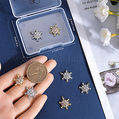 10шт 2 цвета латунные микропаве прозрачные кубические циркониевые подвески&nbsp;ZIRC-BBC0002-75