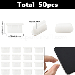 50 шт. силиконовые мобильные заглушки от пыли&nbsp;AJEW-SC0031-64B