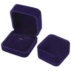 Квадратные бархатные шкатулки для украшений для подвески&nbsp;CON-WH20013-03B