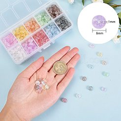 500шт 10 цвета хрустящие стеклянные бусины GLAA-SZ0001-56