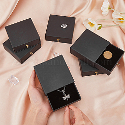 8 шт. квадратная бумажная шкатулка для хранения ювелирных изделий&nbsp;CON-DC0001-08A