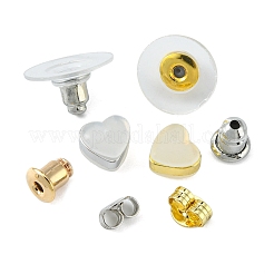 142 шт. 8 стильные латунные и силиконовые серьги-гайки KK-YW0001-43