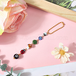 Гриб и сглаз акриловые и лампворк и стеклянные подвесные украшения&nbsp;HJEW-SC00184