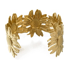 Ионное покрытие(ip) 304 нержавеющая сталь манжета кольцо для женщин&nbsp;RJEW-U025-01G