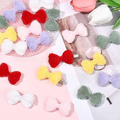 48 шт. 6-х цветные шерстяные аксессуары для украшения&nbsp;AJEW-SC0031-41