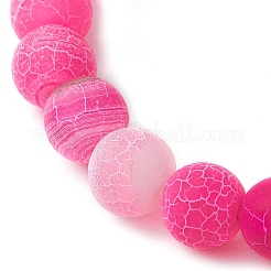 女性用天然風化瑪瑙ビーズストレッチブレスレット  ミックスカラー  内径：2-1/8インチ（5.3cm）&nbsp;BJEW-JB11412