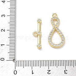 Fermagli a ginocchiera in zircone chiaro micro pavè di ottone&nbsp;CU-CBAC675-05G
