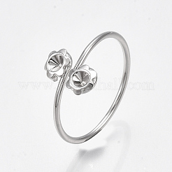 Anello in ottone con strass incastonati&nbsp;LS-KK-S350-409P