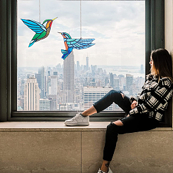 Акриловые подвесные украшения колибри&nbsp;HJEW-WH20004-07