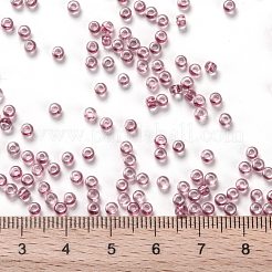 TOHOラウンドシードビーズ  日本製シードビーズ  （1015)つの赤面の裏地付きクリスタル  8/0  3mm  穴：1mm  約222PCS /ボトル  10 G /ボトル&nbsp;SEED-JPTR08-1015