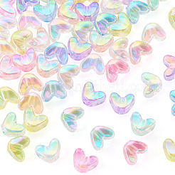 60pcs perles acryliques transparentes de placage uv&nbsp;MACR-TADJ0001-07