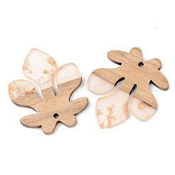 Подвески из прозрачной смолы и ореха&nbsp;RESI-S389-051A-B05