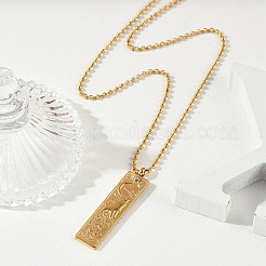 Collane con ciondolo a forma di costellazione rettangolare in zirconia cubica trasparente in acciaio inossidabile 304 per donna e uomo&nbsp;NJEW-S435-01G-E