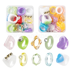 18 шт. Акриловые кольца для пальцев RJEW-LS0001-01