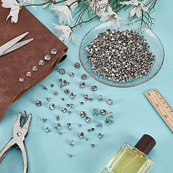 280 комплект двухцветных железных и латунных заклепок с двойной шляпкой KK-FG0001-19P