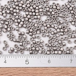 MIYUKIデリカビーズ  シリンダー  日本製シードビーズ  11/0  （db0338)マットパラジウムメッキ  1.3x1.6mm  穴：0.8mm  約2000PCS /ボトル  10 G /ボトル&nbsp;SEED-JP0008-DB0338