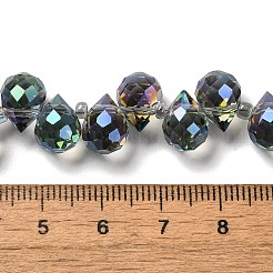 Стеклянные бусины с гальваническим покрытием  EGLA-D030-17U