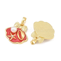 Pendentifs d'émail en laiton &nbsp;KK-CBAEBFB-12G