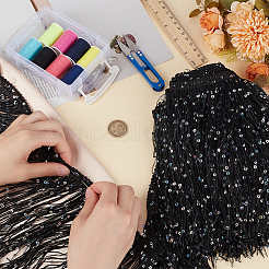 5 м отделочная лента из полиэстера с пайетками и кисточками&nbsp;OCOR-BC0006-56A