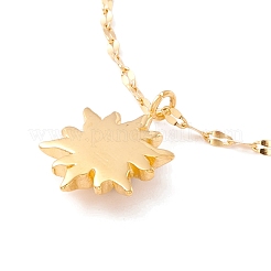 Ионное покрытие(ip) кубический цирконий солнце кулон ожерелье NJEW-F292-04G