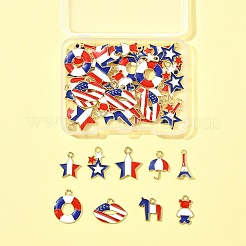 45 шт. 9 стиля эмалевые подвески из сплава ко Дню независимости&nbsp;FIND-FS0004-09
