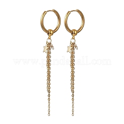 3 par de pendientes de aro de acero inoxidable 304 de 3 estilos para mujer&nbsp;EJEW-JE07102