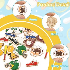 18шт 8 стиля подвески из сплава с эмалью&nbsp;ENAM-FS0004-18