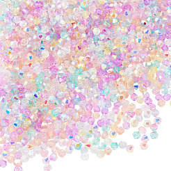 16 brins 8 brins de perles de verre transparentes de couleurs&nbsp;EGLA-TA0013-48