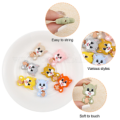 8шт 8 цвета силиконовые бусины SIL-CA0001-92