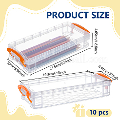 Прямоугольный пластиковый пенал&nbsp;AJEW-WH0596-276A