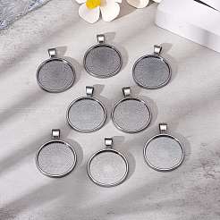 Aleación de estilo tibetano colgante cabujón ajustes&nbsp;LS-TIBE-R295-055B-LF