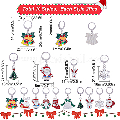 Эмалевый колокольчик/Санта-Клаус/снежинка на тему Рождества HJEW-SC0001-43