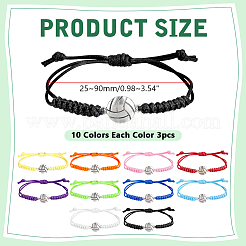 10 Stück Armband aus Polyesterkordel&nbsp;BJEW-WR00001