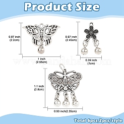 6шт 3 стиля подвески из сплава в тибетском стиле&nbsp;FIND-YW0011-65