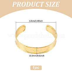 Широкие браслеты-манжеты из нержавеющей стали 304 BJEW-WH0025-04